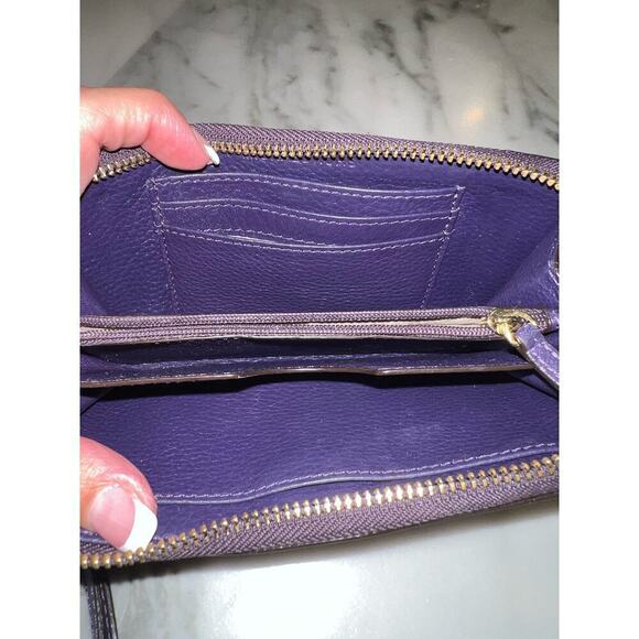 MICHAEL KORS Purple Zip Around Wallet - Picture 8 of 9